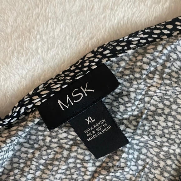 MSK Black and White Asymmetrical Romper/Jumpsuit Size XL - Picture 6 of 6